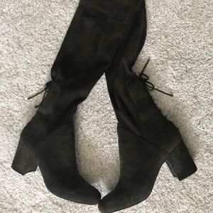 Aldo jeffers over the knee boots in suede